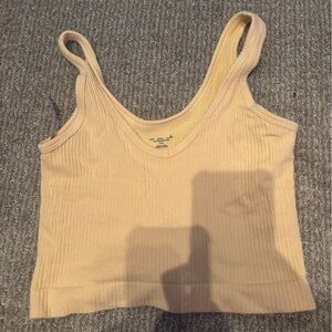 Urban Outfitters Yellow Ribbed Tank Top